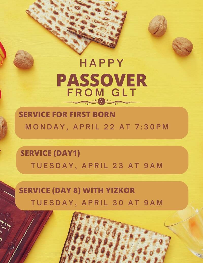 Banner Image for Passover: Day 1 Services 